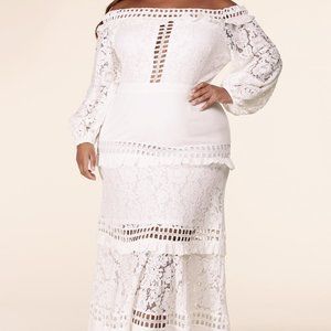 Lace White Maxi Dress